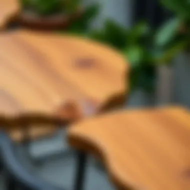 Materials and Textures of Bistro Tables Close-up of bistro deck table materials and textures