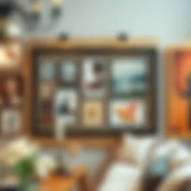 Art Display Showcasing 60 by 80 Frame Art display featuring multiple artworks within a 60 by 80 frame, illustrating its artistic potential.