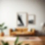 A detailed view of a stylish 60 by 80 frame showcasing its versatility in home décor.