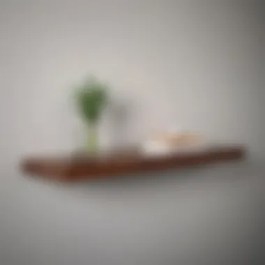 Sleek Design of a Contemporary Wooden Floating Shelf Contemporary wooden floating shelf