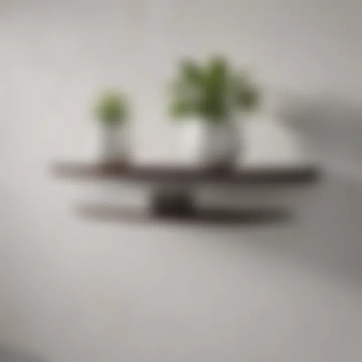 Minimalist corner floating shelf