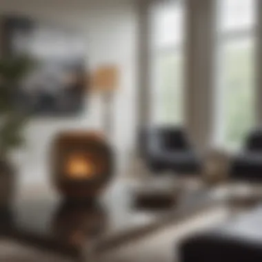 Innovative Accessory Arrangements in Stylish Interiors A stylish interior featuring innovative accessory arrangements