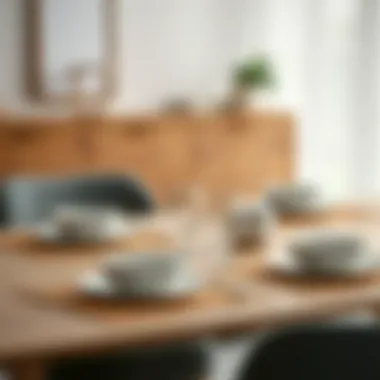 Minimalist Charm: A Modern Dining Experience Minimalist placemats paired with modern tableware