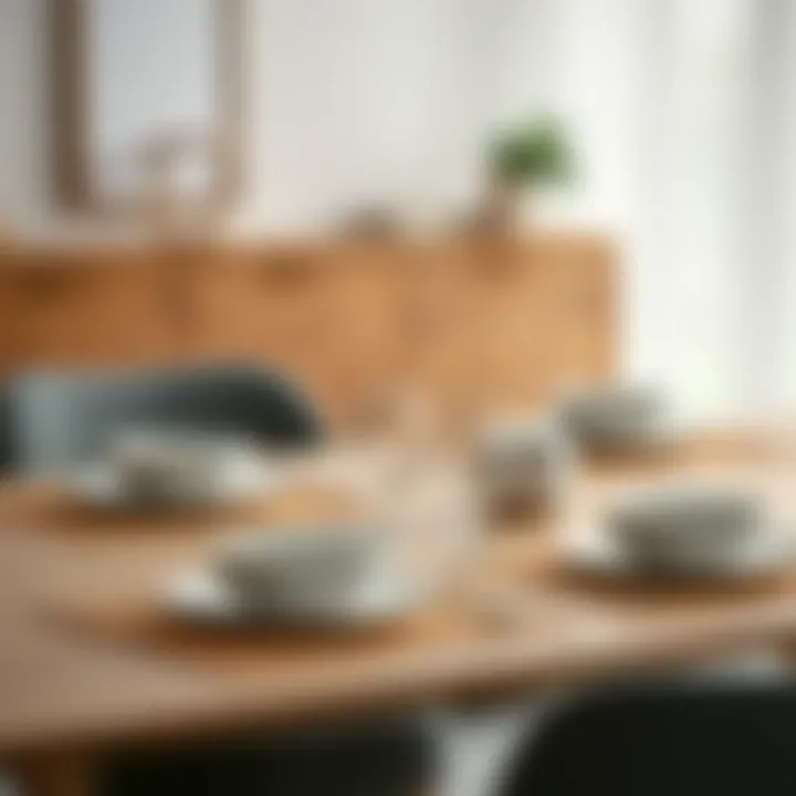 Minimalist Charm: A Modern Dining Experience Minimalist placemats paired with modern tableware