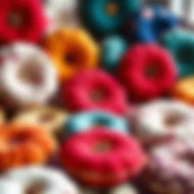 A vibrant collection of flower floor cushions in various patterns and colors, showcasing their aesthetic appeal.