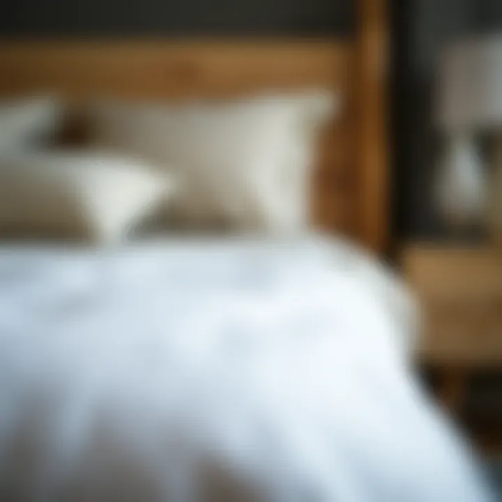 Close-up of materials used in the Kopardal bed frame highlighting quality.