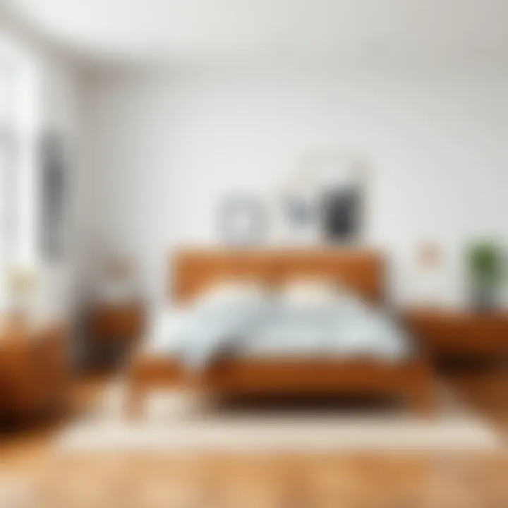 Kopardal bed frame assembled in a stylish modern bedroom setting.