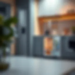 Compact Mini Fridge in a Stylish Kitchen