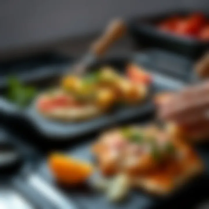 Healthy dishes prepared with non-stick griddle