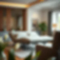 A modern portable recliner bed showcasing its sleek design in a stylish living room setting