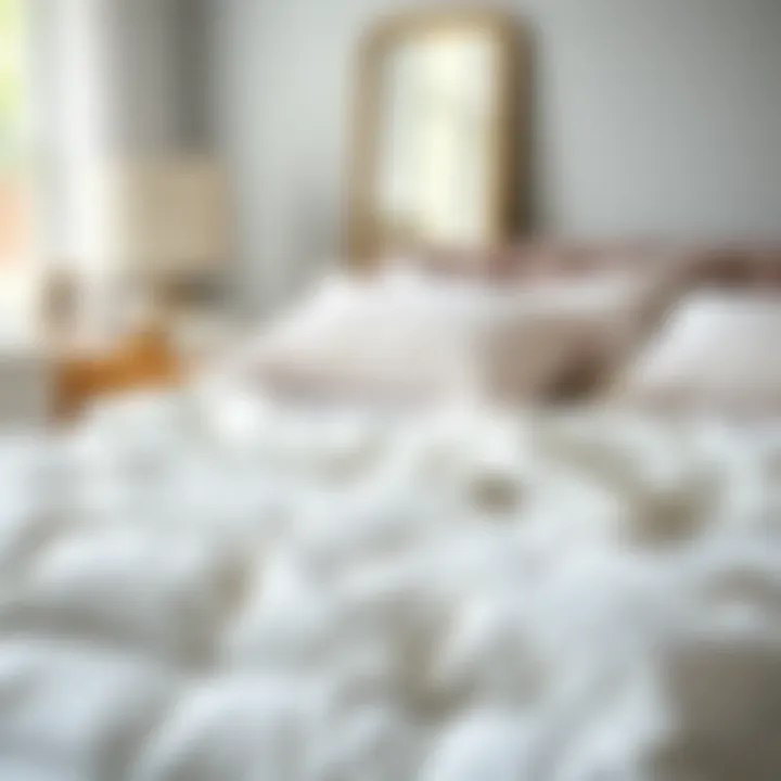 Diverse Duvet Materials Variety of queen size duvet materials displayed