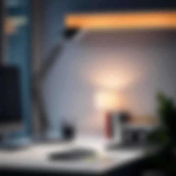 Ergonomic Design in Lighting An ergonomic desk lamp positioned to enhance user comfort