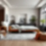 Elegant slide out daybed in a modern living room setting