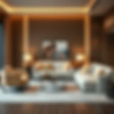 Elegant living room furniture arrangement showcasing contemporary design