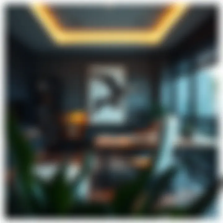 Functional home office setup featuring ergonomic furniture