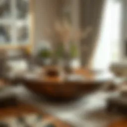 Elegant wooden lazy Susan centerpiece showcasing design versatility