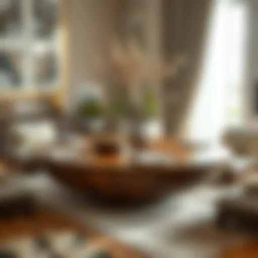 Elegant wooden lazy Susan centerpiece showcasing design versatility