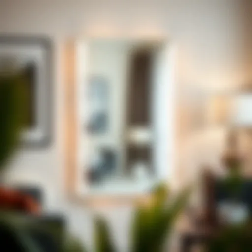 Elegant free standing mirror with integrated lights