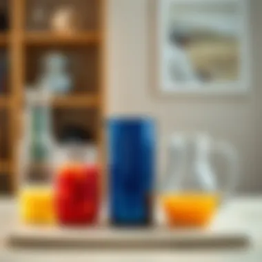 Diverse Styles of Glass Juice Pitchers Variety of glass juice pitchers showcasing different styles