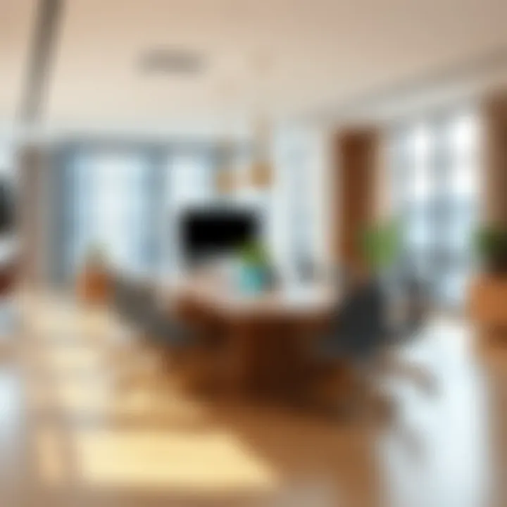 Enhancing Collaboration with Wide Office Tables Collaborative workspace featuring a large office table