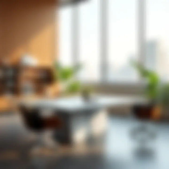 Material Choices for Wide Office Tables Diverse materials used in wide office tables