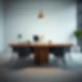 Modern Aesthetics of Wide Office Tables Stylish wide office table setup with modern decor