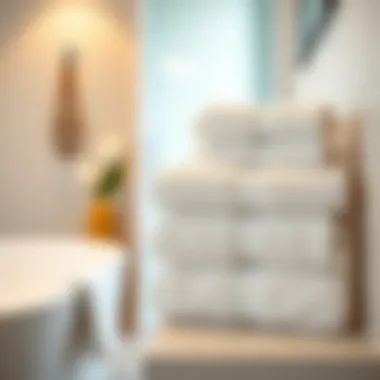 Eco-friendly cotton towels displayed in a modern bathroom