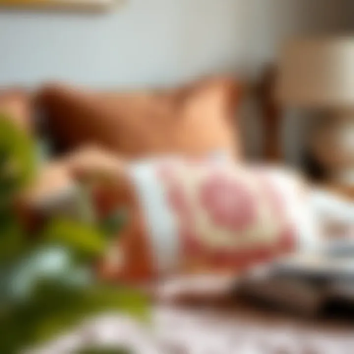 Beautifully crafted handmade pillow with intricate embroidery