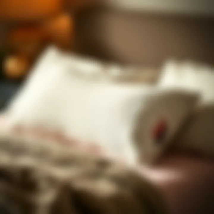 Memory foam pillow showcasing ergonomic design for support