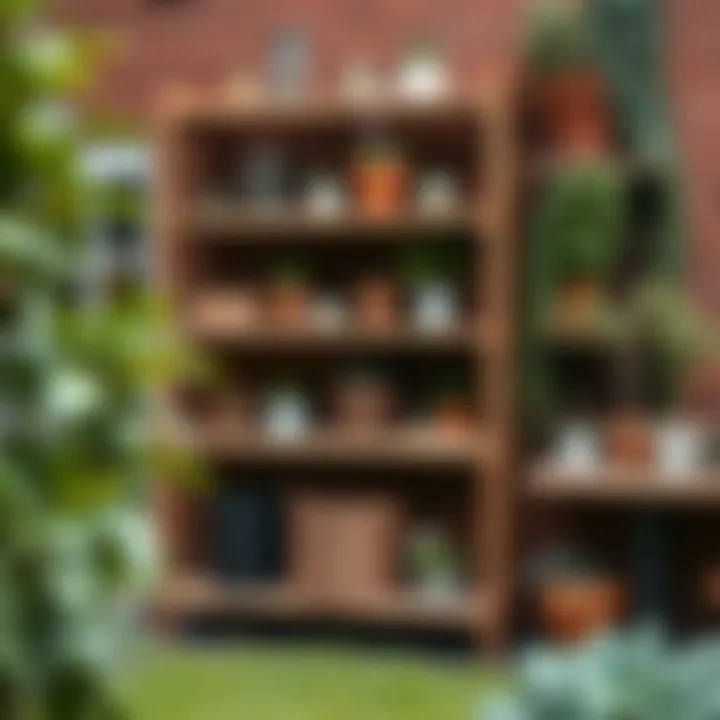 Versatile Garden Weatherproof Shelving Versatile weatherproof shelving unit used for garden organization