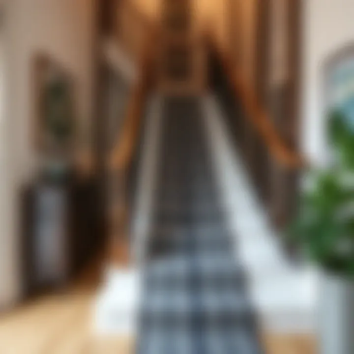 Artful installation of a stair runner