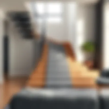 Elegant stair runner enhancing a modern interior