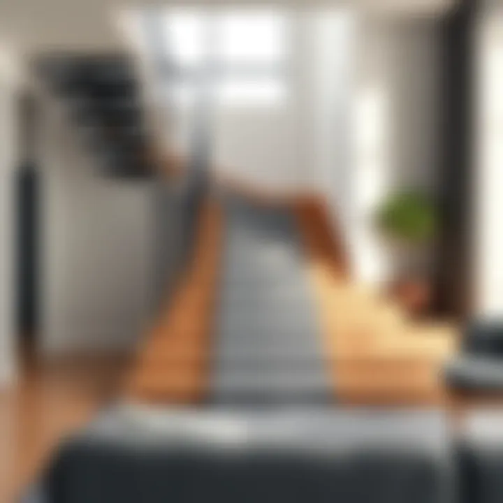 Elegant stair runner enhancing a modern interior