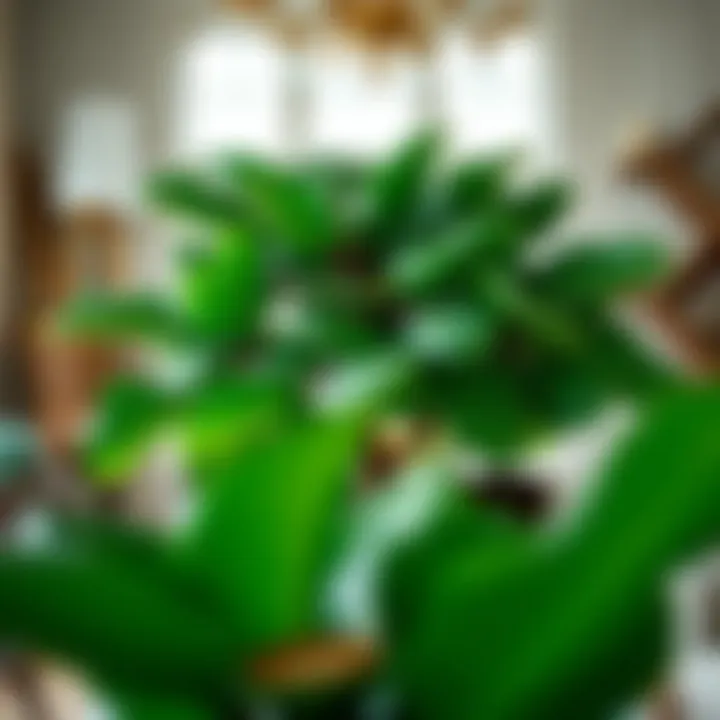 Fiddle fig tree displayed in an elegant interior setting