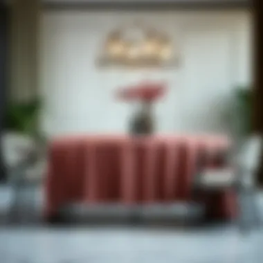 Elegant fitted vinyl tablecloth showcasing modern design