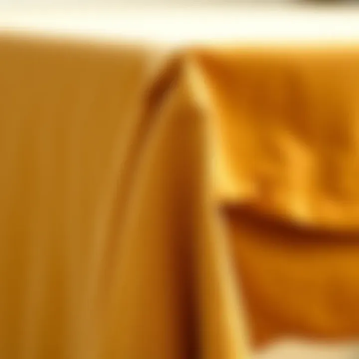 Close-up of flannel backing on a vinyl tablecloth