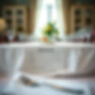 Maintenance tips displayed on a clean tablecloth