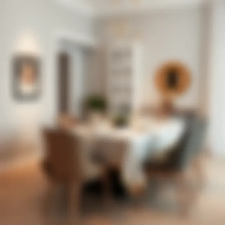 Stylish dining setup with fitted vinyl tablecloth