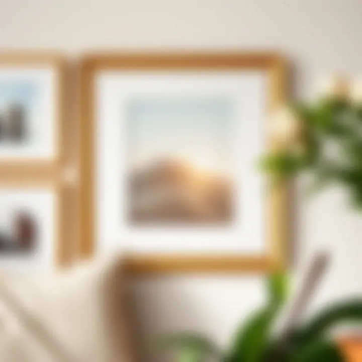 Art Prints in a Gold Frame Classic gold picture frame displayed with art prints