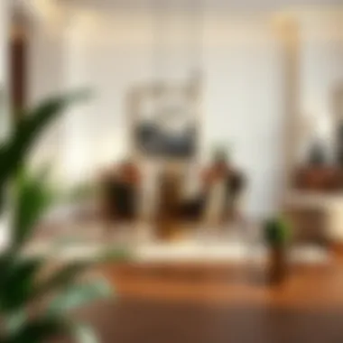Luxurious dining area featuring a stylish table and chairs