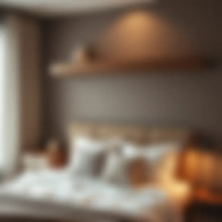 Installing a Headboard Shelf in a Cozy Space Installation of a headboard shelf in a cozy bedroom