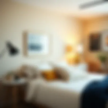 Stylish Bedroom Aesthetics Stylish bedroom showcasing unique bedding and accessories