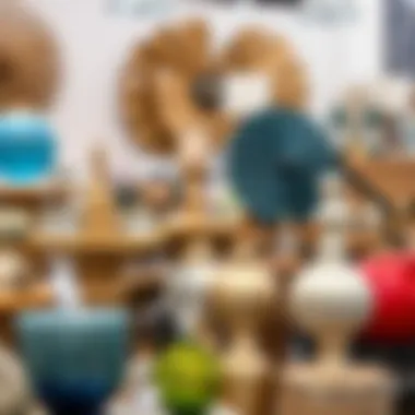 Trendy Home Decor Selection Variety of trendy decorative items on display