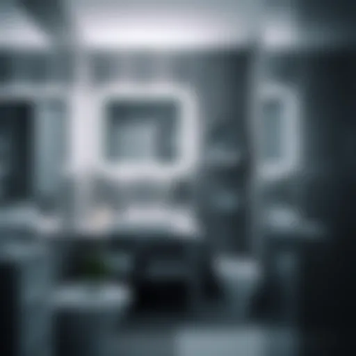 Sleek LED Chrome Vanity Light Design Sleek LED chrome bathroom vanity light illuminating a modern bathroom