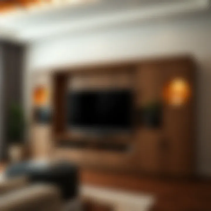 Luxurious wooden cabinet designed for audio-visual equipment