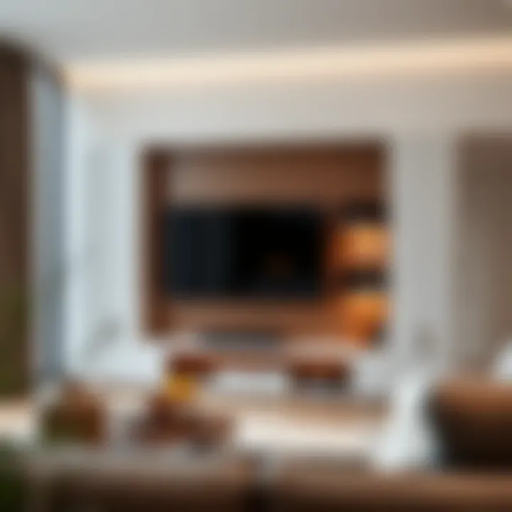 Sleek modern home theatre cabinet with integrated technology