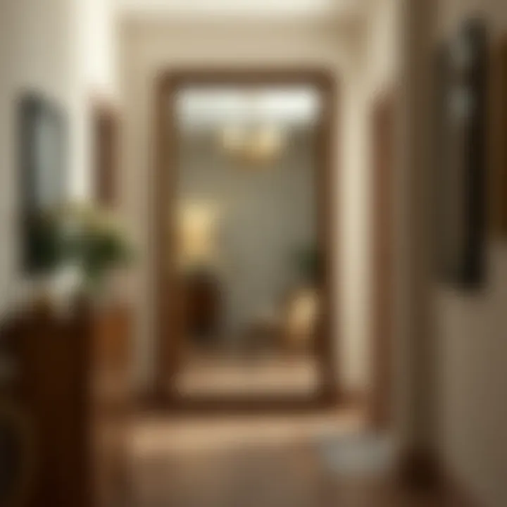 Kirkland's Big Mirror enhancing the ambiance of a cozy hallway