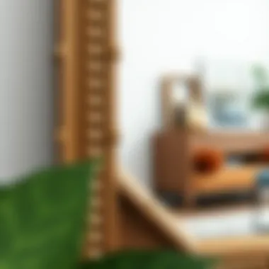 Close-up of the intricate frame detailing of the mirror