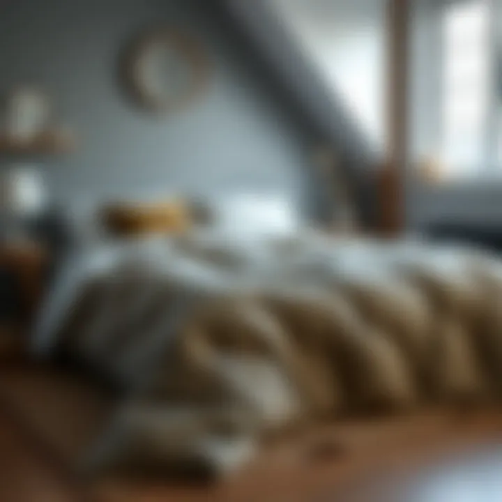 Cozy Bedroom with Stylish Comforter Cozy bedroom setup featuring a lightweight reversible comforter