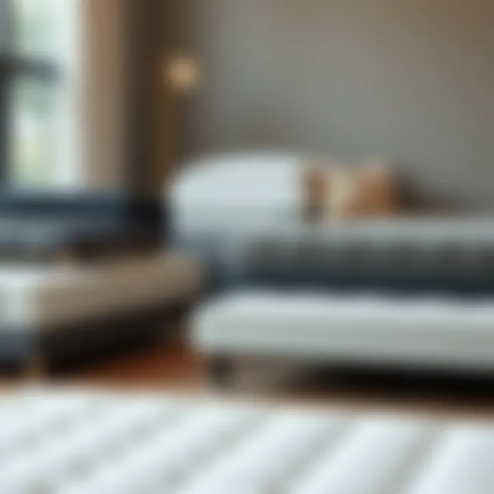 Variety of mattress platforms highlighting different materials